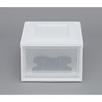 アイリスオーヤマ チェスト Mサイズ 収納ケース 積み重ねホワイト/クリア BC-M 1セット（3個）