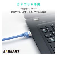 ハート電機サービス LANケーブルCAT6 2m EAT6H-2BL 1本