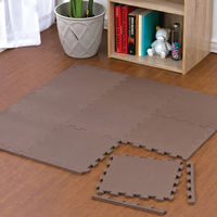 武田コーポレーション ふち付きジョイントマット9枚組 ダークブラウン JM30-DBR 1箱(9枚×12セット)（直送品）