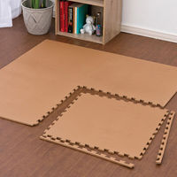 武田コーポレーション 大判ふち付きジョイントマット4枚組 ブラウン JM58-BR 1箱(4枚×9セット)（直送品）