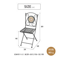 武田コーポレーション トゥインクルタイルチェアー TIR8-CBK 1箱(2脚入)（直送品）