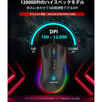 有線ゲーミング マウス 12000 DPI GM-X041B 1台 Gigastone（直送品）