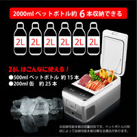 サイエルインターナショナル 26Lポータブル冷蔵冷凍庫 MW-2WR26 1個