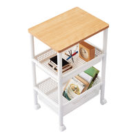 天馬 ウッドトップワゴン ワイド3段 811000864 1台