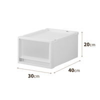 天馬 フィッツケース FC40-3020 ホワイトクリア 110014948 1個