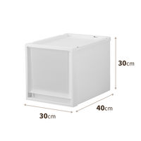 天馬 フィッツケース FC40-3030 ホワイトクリア 110014949 1セット（4個）