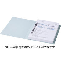 アスクル　フラットファイル　A4タテ　厚とじ　10冊　ブルー　青  オリジナル（わけあり品）