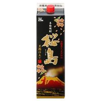 桜島　黒麹仕立て　25度 1.8L パック 6本 芋焼酎　本坊酒造