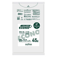 ゴミ袋 nocoo In エコノプラス 薄口 半透明 45L 厚さ0.011mm（1000枚:20枚入×50パック）日本サニパック