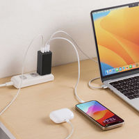 サンワサプライ USB PD対応AC充電器(PD65W・C×2+A×1) ACA-PD95BK 1個