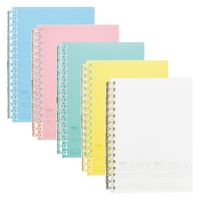 リヒトラブ オープンリングノート A6 クリヤー 交換式ノート N2722-1 1セット(1冊×5)