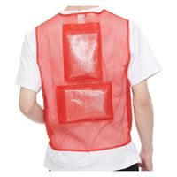 サンエス アイスメッシュベスト(保冷剤2個付) 8レッド XL KF99100 1着（直送品）