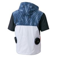 サンエス フード付半袖ブルゾン 3ネイビー 4L KF92150 1着（直送品）