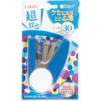 ライオン事務器 かるホッチ ホッチキス(ステープラ) 30枚とじ FS-30N ブルー 20414 1台