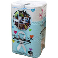 アスト ホワイトリボントイレットペーパー12RS 107mm50m 650736 1パック