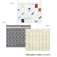 松吉医科器械 ウォールポケット(帆布×クリアー) W-419 1枚 23-7916-01（直送品）