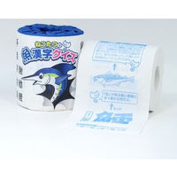 林製紙 (2795)ねこたつの魚漢字クイズ1ロール個包装トイレットペーパー 540910 1個