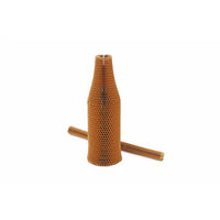 【ワイン用緩衝材】　TEIJIN　ハニカムクッションスリーブ　幅20mm×長さ350mm　茶　１セット（5枚入×5袋）