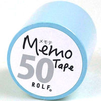 プリントインフォームジャパン ロール付箋 メモテープ メモテ 50mm幅×10m パステルブルー 1327-0011-0330 1個