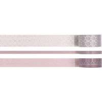 ワールドクラフト AMIEマスキングテープ Petales 3巻セット(幅5&15&20mm×5m) ピンク AM-MT3SET-001 1個