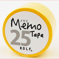 プリントインフォームジャパン ロール付箋 メモテープ メモテ 25mm幅×10m イエロー 1329-0064-0320 1個