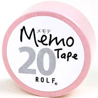 プリントインフォームジャパン ロール付箋 メモテープ メモテ 20mm幅×10m パステルピンク 1309-0014-0020 1個