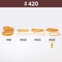 【輪ゴム】 共和 オーバンド透明袋 500g GNA-N-008 #420 アメ 1セット（3袋）