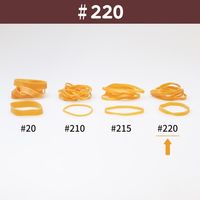 【輪ゴム】 共和 オーバンド透明袋 50g GJA-N-017 #220 アメ 1セット（3袋）