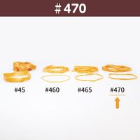 【輪ゴム】 共和 オーバンド透明袋 500g GPA-N-008 #470 アメ 1セット（3袋）