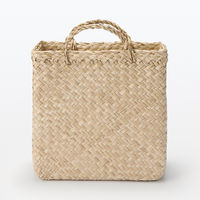 無印良品 シーグラス 網代編み 持ち手付きかご 小 約幅25×奥行12.5×高さ24cm 良品計画