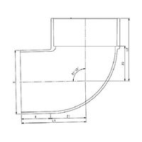 前澤化成工業 90度片受エルボ 90KL40JC 1個 65-2532-45（直送品）