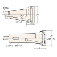 日研工作所 クイックチェンジホルダ(ナショナルテーパ) HA30-T30 1式 62-3619-87（直送品）