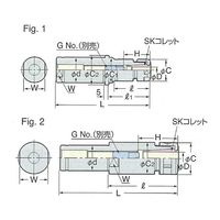 日研工作所 スリムチャック K32-SK10-150 1式 62-3620-14（直送品）