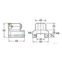 日研工作所 バランスカット大径用ZMAC型カートリッジ(仕上用) MCCZ-130 1式 62-3621-81（直送品）