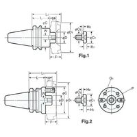 日研工作所 正面フライスアーバB型(インチシリーズ) BT40-FMB25.4-90 1式 62-3627-70（直送品）
