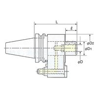 日研工作所 サイドロック型オイルホールホルダ BT40-SLO25-130 1式 62-3628-56（直送品）