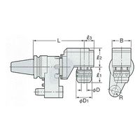 日研工作所 ソリッド型オフセットタイプアンギュラヘッド BT50-AFC32-230 1式 62-3629-30（直送品）