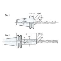 日研工作所 モールステーパスリーブA型(タング式) BT50-MTA5-105 1式 62-3631-39（直送品）