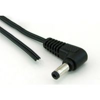 共立電子産業 片端L型JEITA3 DCプラグ付きケーブル 1.8m #24 1個 65-8727-93（直送品）