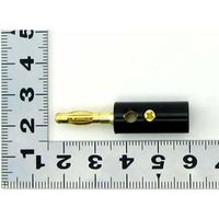 共立電子産業 φ4mmネジ止め式バナナプラグ金メッキ 黒 2個入 WTN-06-1005G-BK2P 1セット(2個) 65-8297-21（直送品）