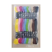 クロバー おすすめカラーの刺しゅう糸 10色セット 各8m 75077 1個 65-8286-84（直送品）