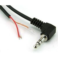 共立電子産業 片端φ3.5 ステレオプラグ付きケーブル L型 1.8m #7 1個 65-8727-77（直送品）