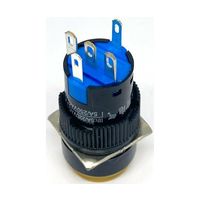 共立電子産業 照光式プッシュスイッチ 丸形 モーメンタリ 黄色 24V LA128AY-11D-24V-Y 1個 65-9396-99（直送品）