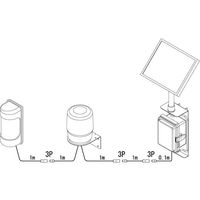 日惠製作所 簡易車両入出庫警告灯(ソーラー式) ニコトーチφ120(黄) 双方向検知 KM12R-L12TJY 1個 65-9824-24（直送品）