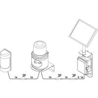 日惠製作所 簡易車両入出庫警告灯(ソーラー式) ニコボイス(赤) 双方向検知 KM12V-L12TJR 1個 65-9824-25（直送品）