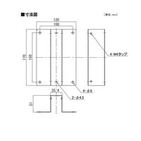 日惠製作所 壁面取付金具 ニコソーラーパワーM用 A82860 1個 65-9824-27（直送品）