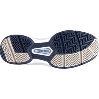 アサヒシューズ ウィンブルドン 4E幅広シューズ ホワイト/ネイビー 23.5cm W/B 052 1足 67-2479-25（直送品）