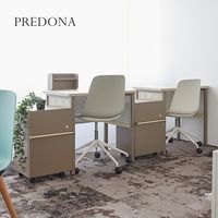 PREDONA(プレドナ) サイドキャビネット2段 幅395×奥行350×高さ596mm モカブラウン 1台