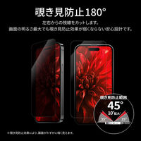 MSソリューションズ iPhone 15 ガラスフィルム 覗き見防止180° LN-IX23FGN 1個