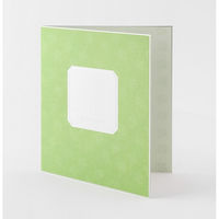 デザインフィル カラー色紙 二つ折り 寄せ書きシール・封筒付き 緑 33284006 1個